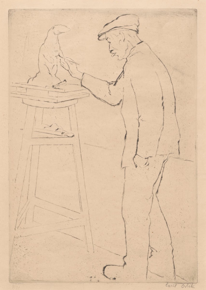 August Gaul modellierung ein Seehund 1921