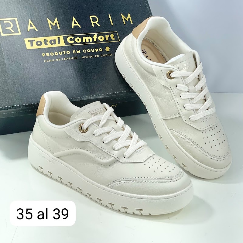 Zapatilla de cuero con plataforma