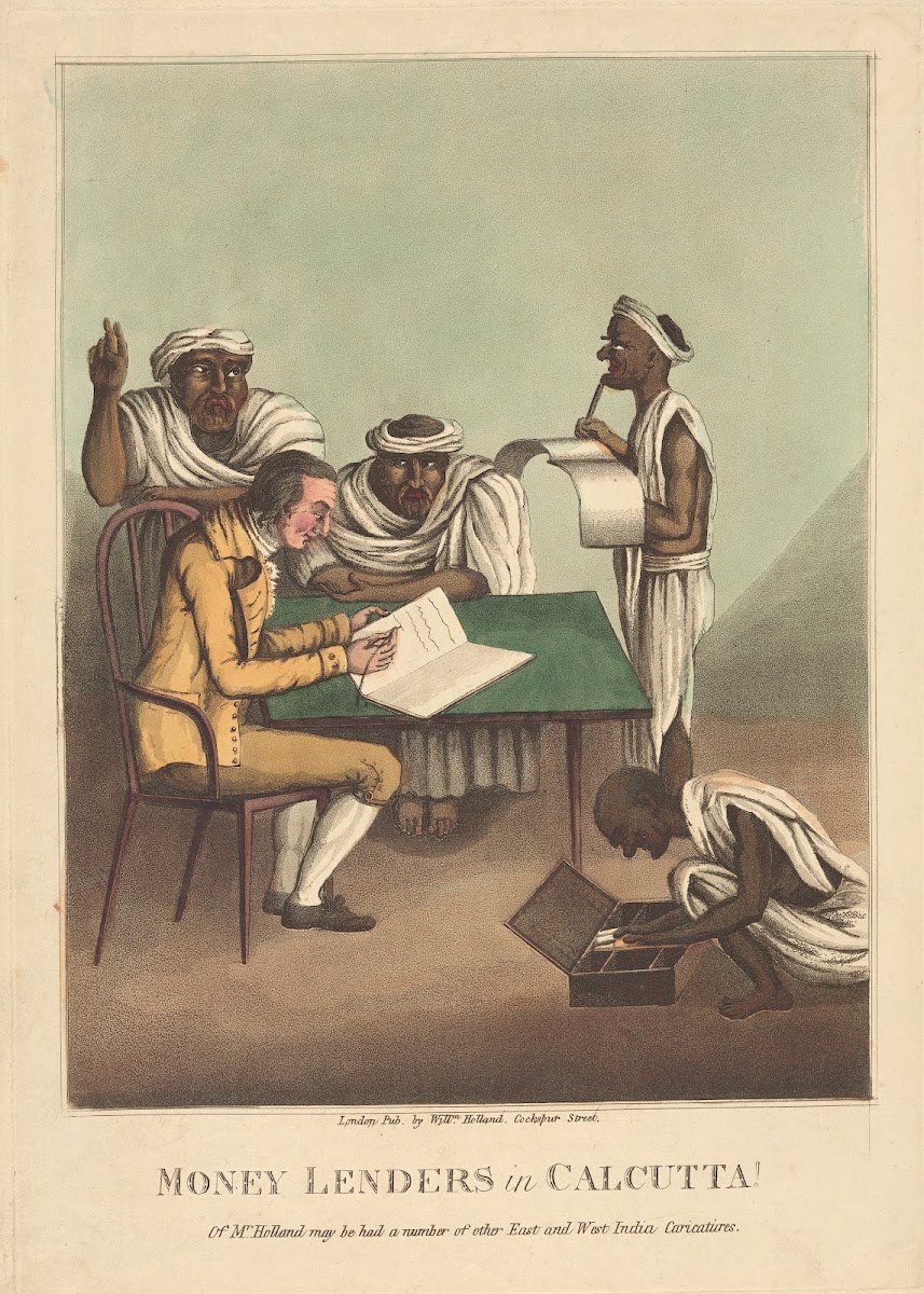 Money lenders in Calcutta 19th century