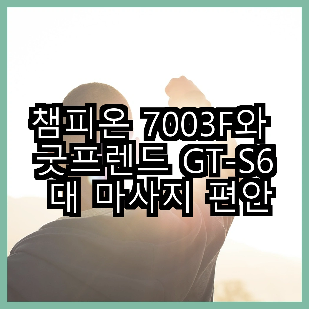챔피온 7003F와 굿프렌드 GT-S6 대 마사지 편안함 비교, 어떤 매트가 더 매력적일까? 썸네일