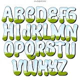 Canva frames Preppy Cute Alphabets Template photo 3 template 308