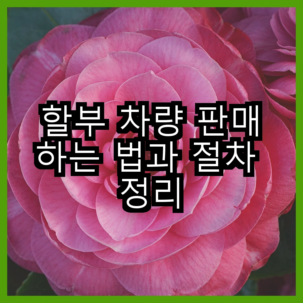 할부 차량 판매하는 법과 절차 정리 썸네일