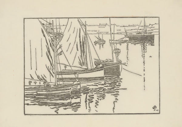 Roscoff Les voiles rouges 1904