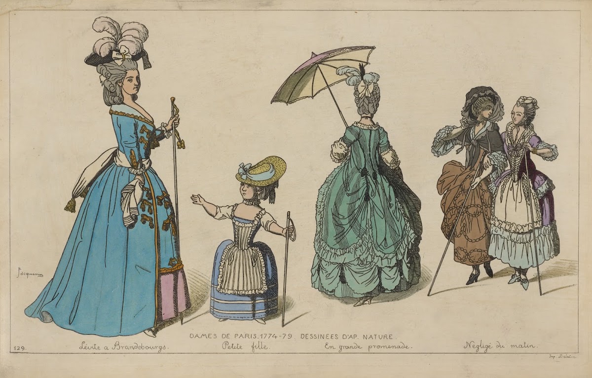 Dames de Paris 1774 79 Dessinees daprès nature 1869