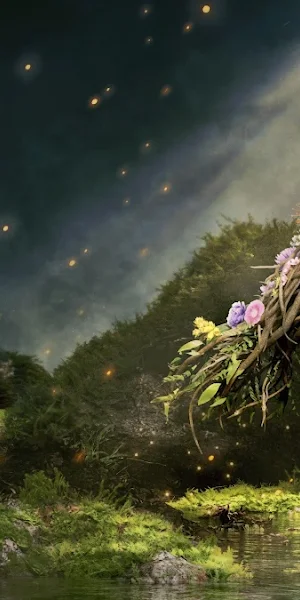 Warrior Girl And Magical White Wolf 4K Wallpaper Background