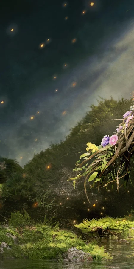 Warrior Girl And Magical White Wolf 4K Phone Wallpaper