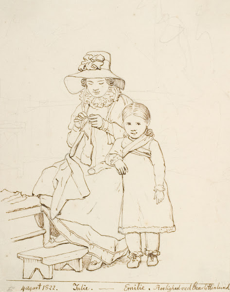 Eckersbergs kone Julie og datter Emilie 1822