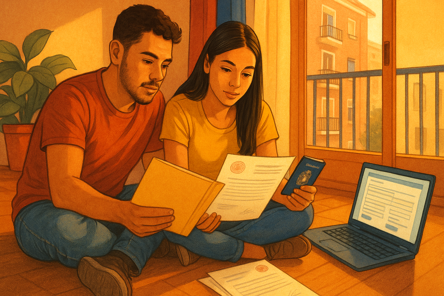 venezolanos en España preparando documentos para homologación de título universitario