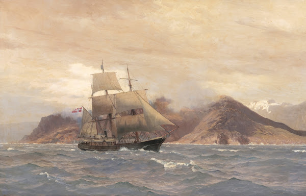 A ship at sea