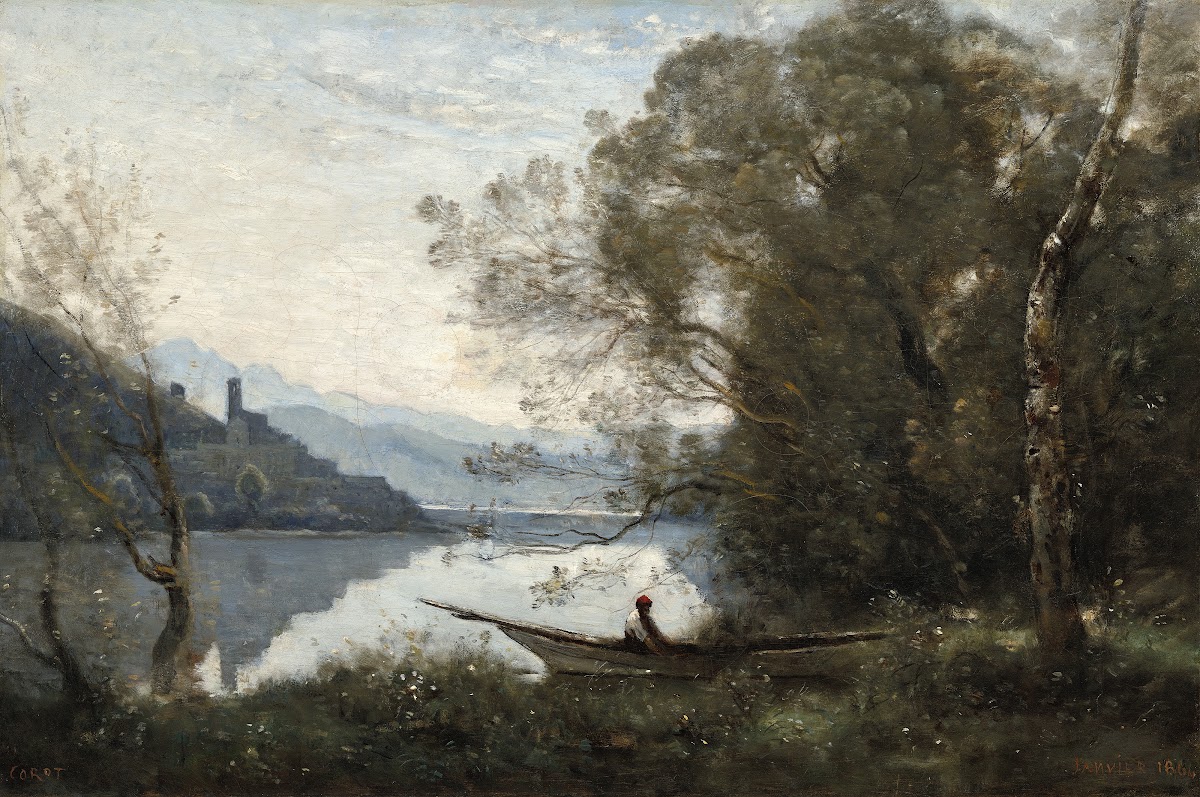 The Moored Boatman  Souvenir of an Italian Lake 1861