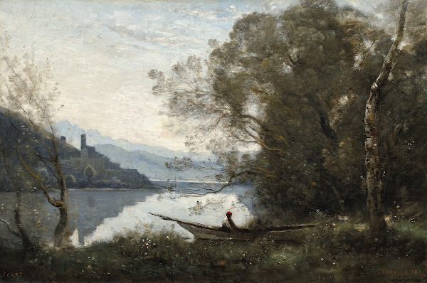 The Moored Boatman  Souvenir of an Italian Lake 1861