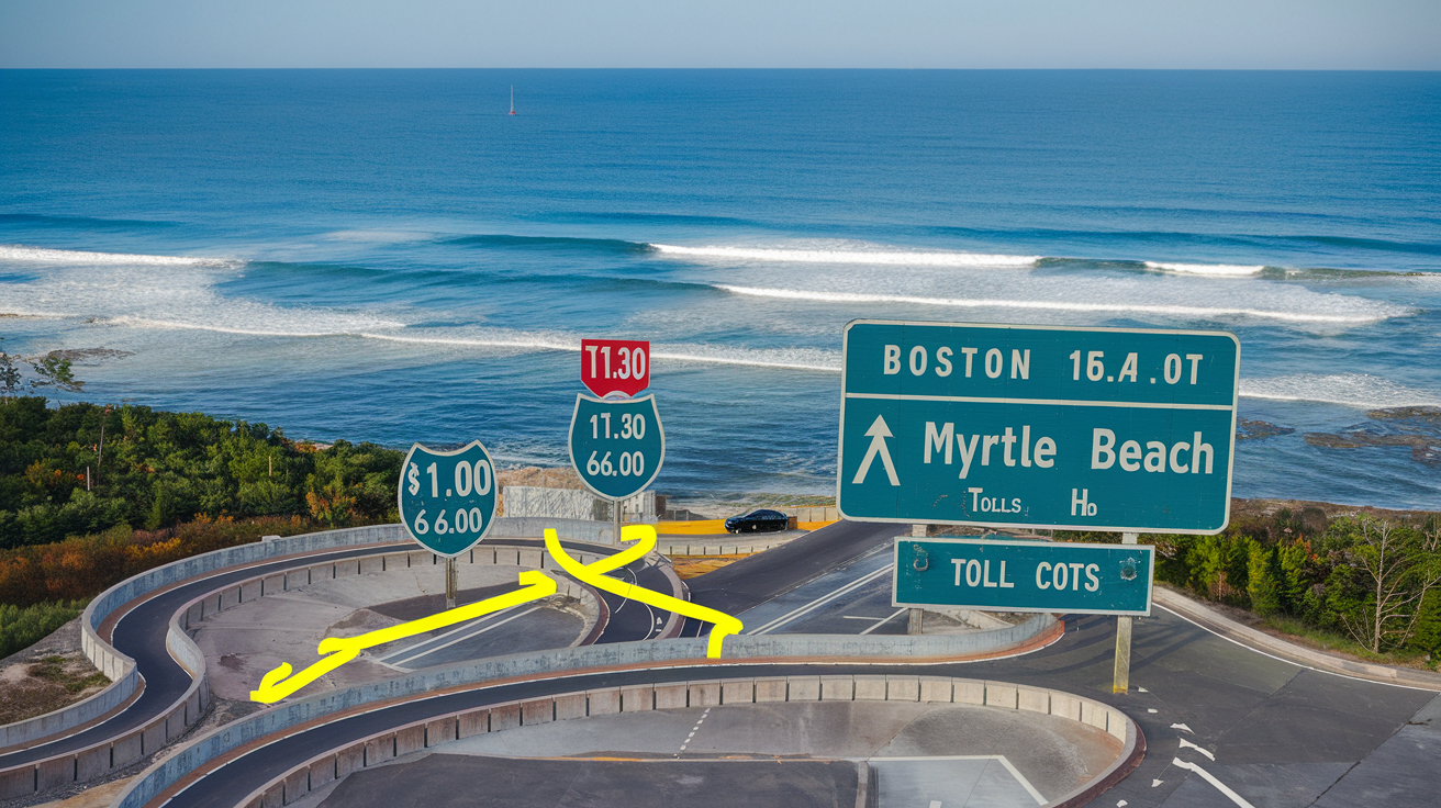 How Many Tolls from Boston to Myrtle Beach?