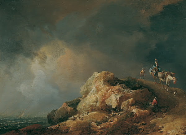 Küstenlandschaft mit Saumtieren 1771