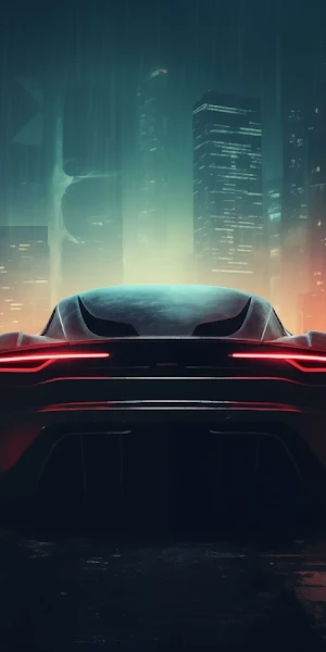 Ai Art, Cyberpunk, Sports Car, Mist, Men 5K Wallpaper Background