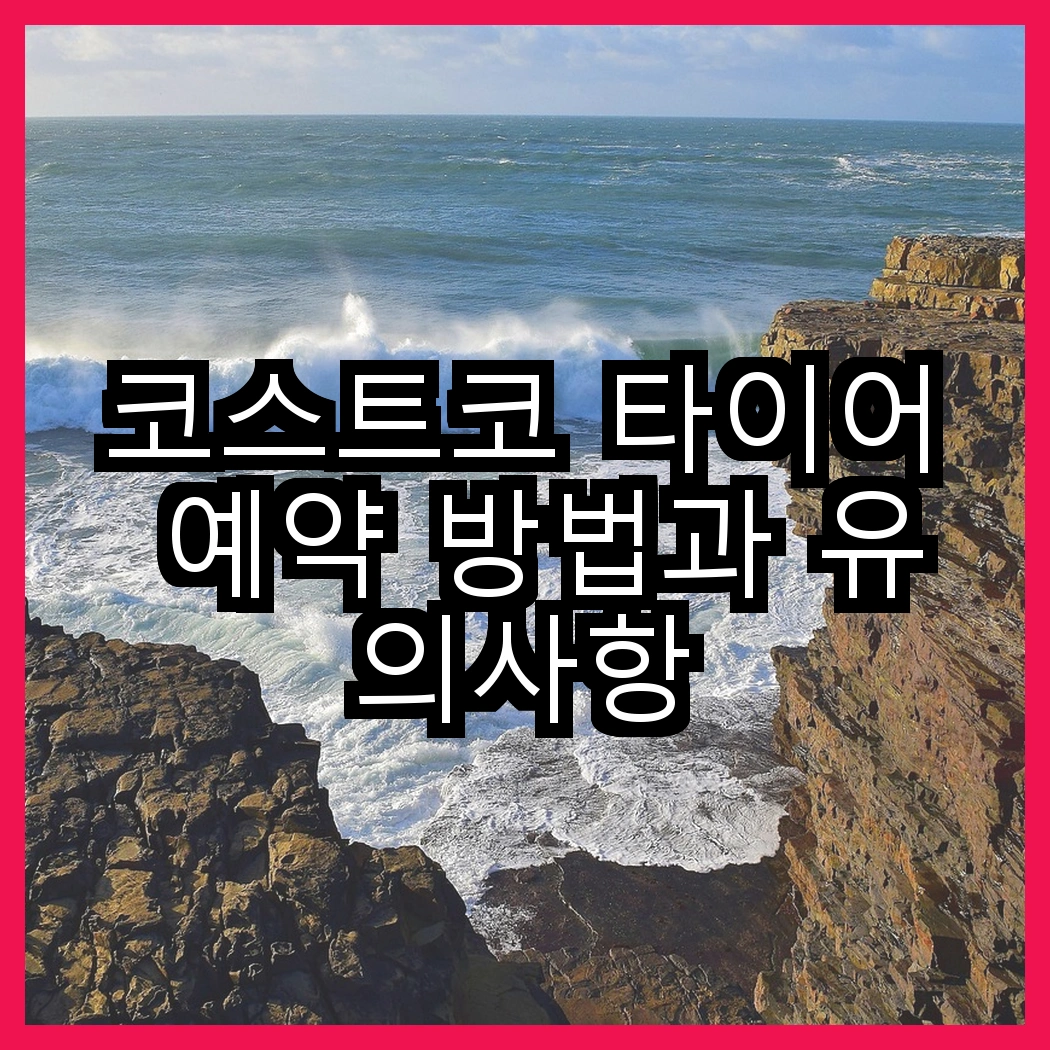 코스트코 타이어 예약 방법과 유의사항 썸네일