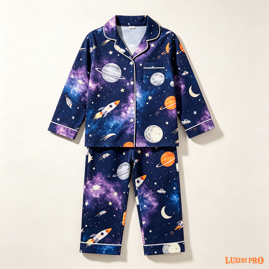 AOP LG Kids Long Sleeved Pants Pajama Set