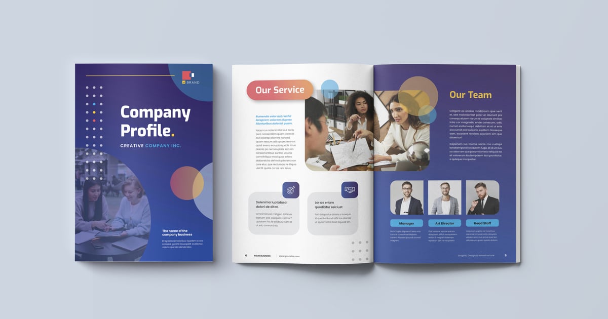 Gradient Company Profile Template Free Download – Envato Elements