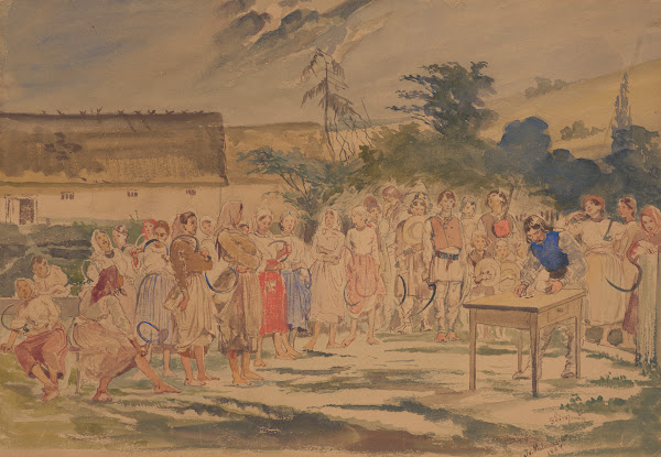 Peasants waiting for payment 1884