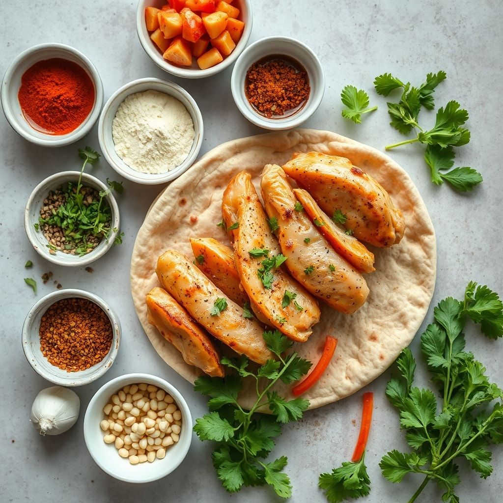 Ingredients for Chicken Shawarma Pita Plate – Easy 30-Minute Homemade Dinner