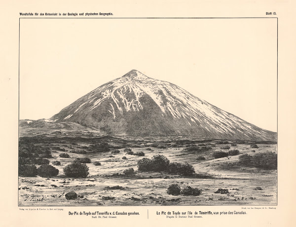 Der Pic de Teyde auf Teneriffa vd Canadas gesehen 1889