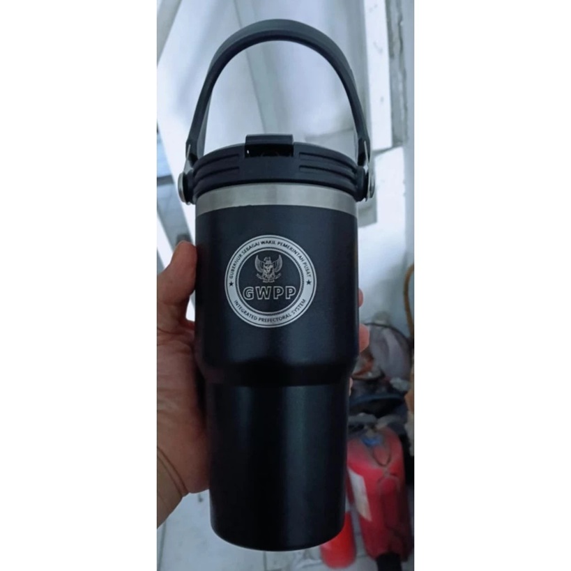 COSTUM TUMBLER STAINLESS/THERMOS AIR MODEL SEDOTAN/BOTOL MINUM SOUVENIR — foto 3