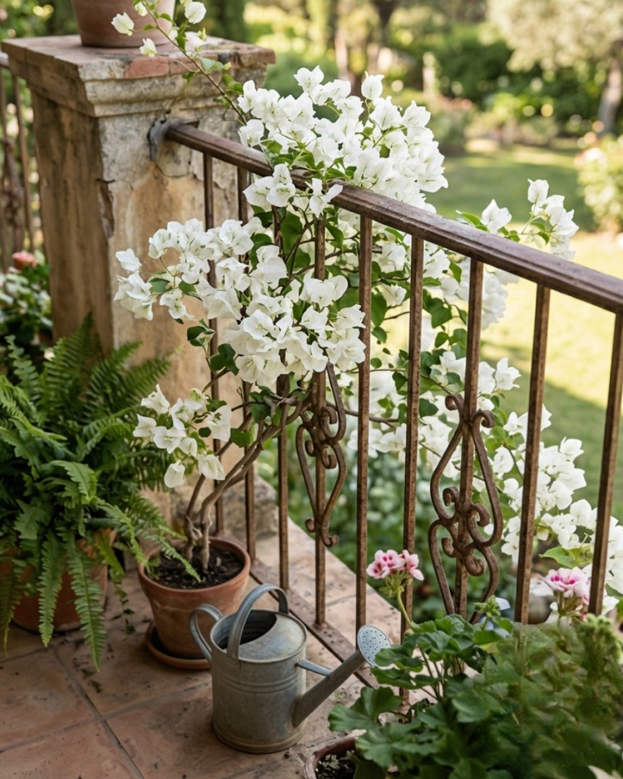 Imported Thai White Ball Bougainvillea Plant — view 4