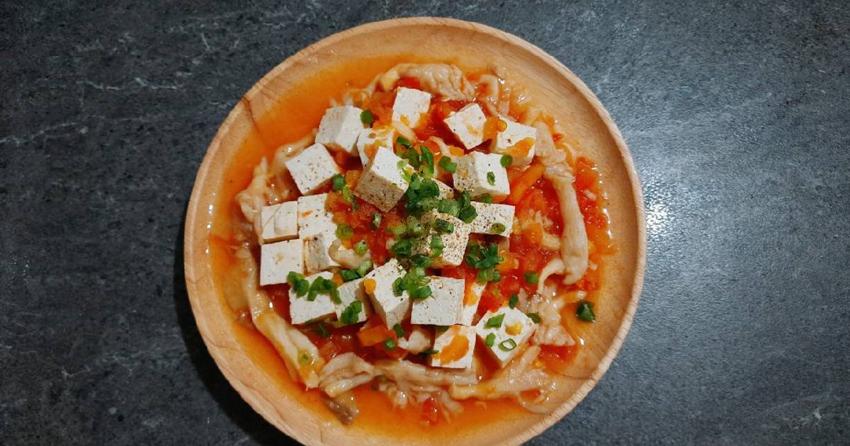 Đậu hũ sốt cà nấm (Eat clean)