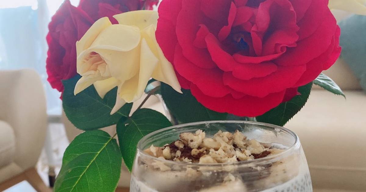 Puding Yến mạch,sữa chua và hạt chia 🍌🥛🥜