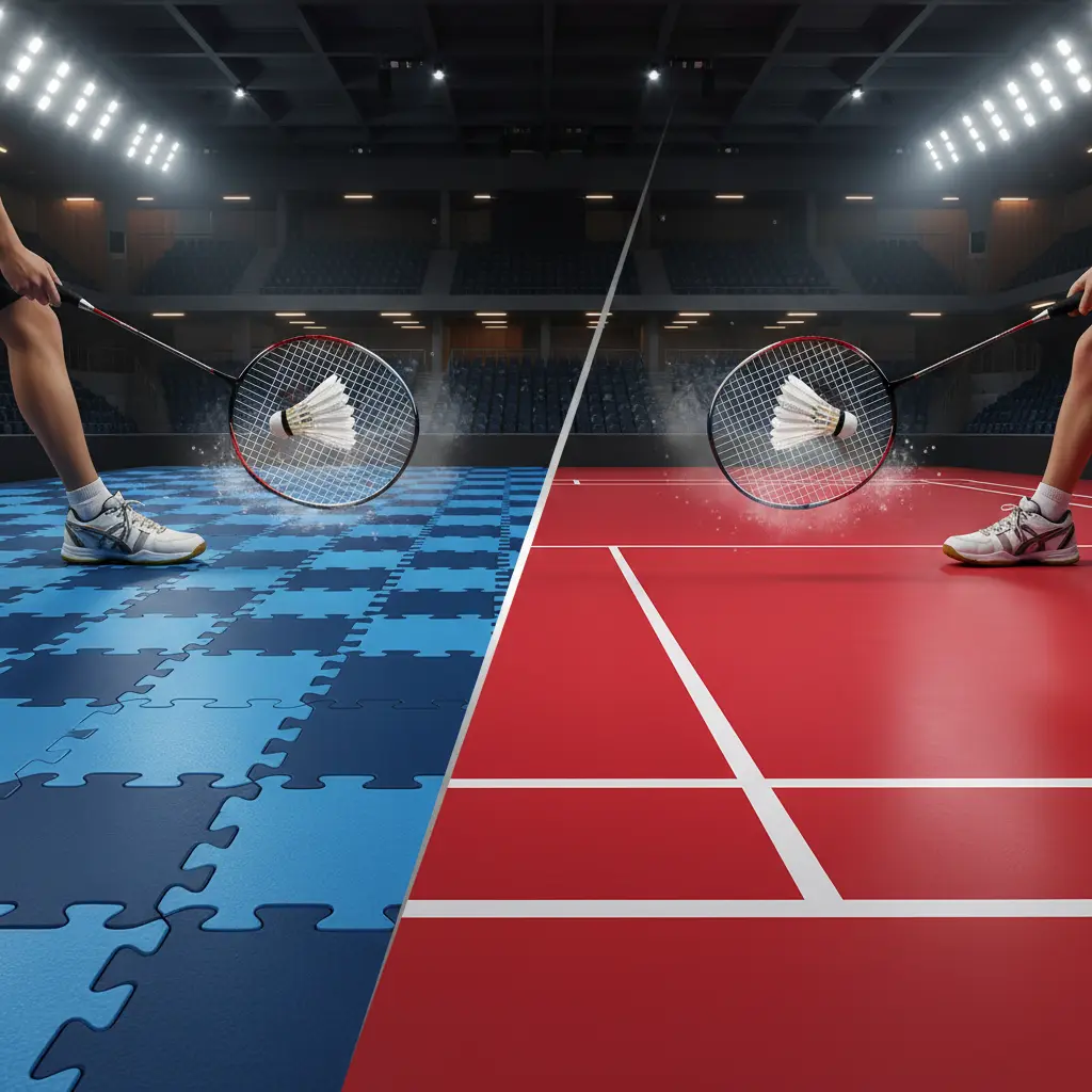 Perbandingan lantai interlock vs vinyl untuk badminton