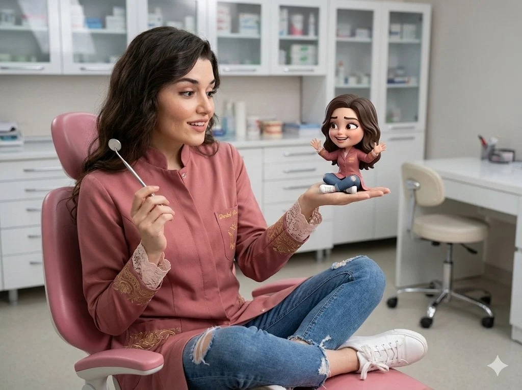 YO Y MI PEQUEÑO CHIBI 3D EN LA OFICINA 