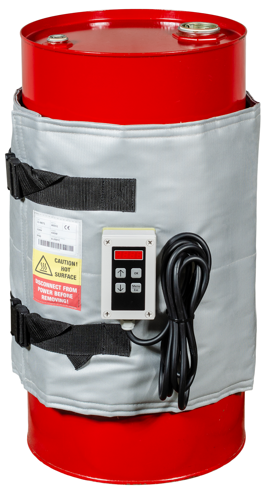 Hogetemperatuur vatverwarmer 50-60L (0-200°C) – 440W