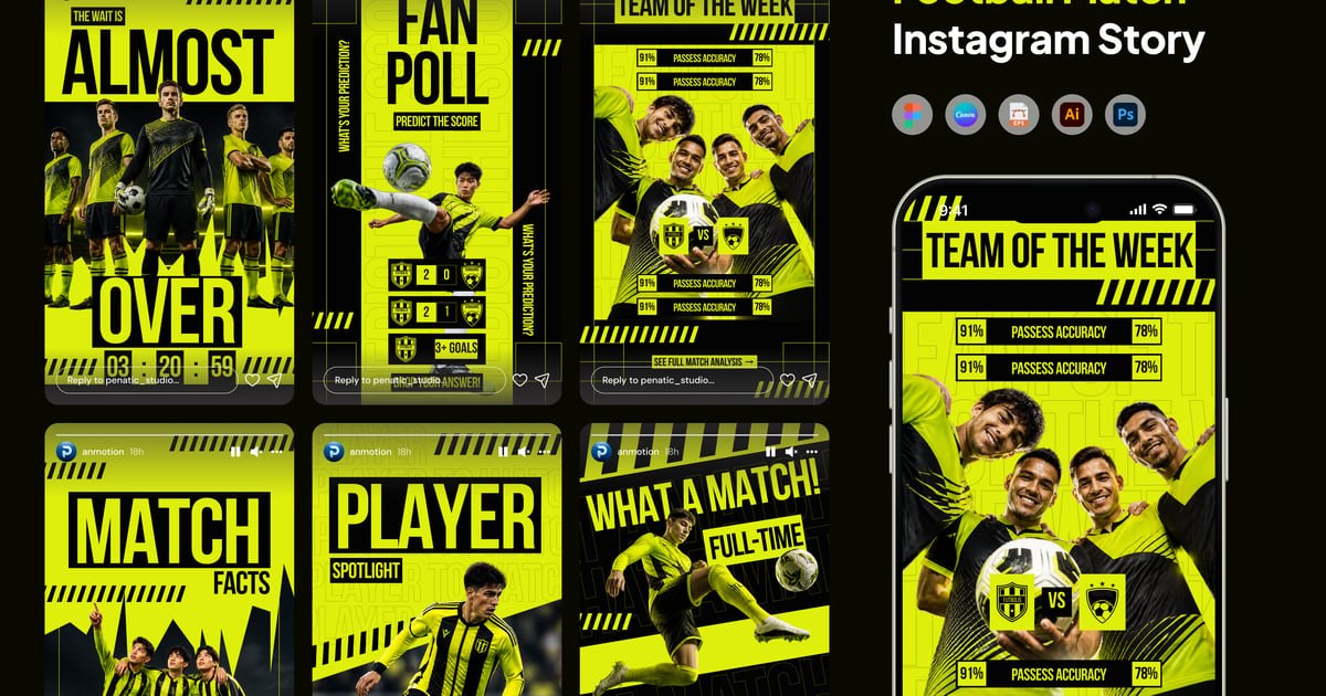 Football Match Instagram Story Free Download – Envato Elements