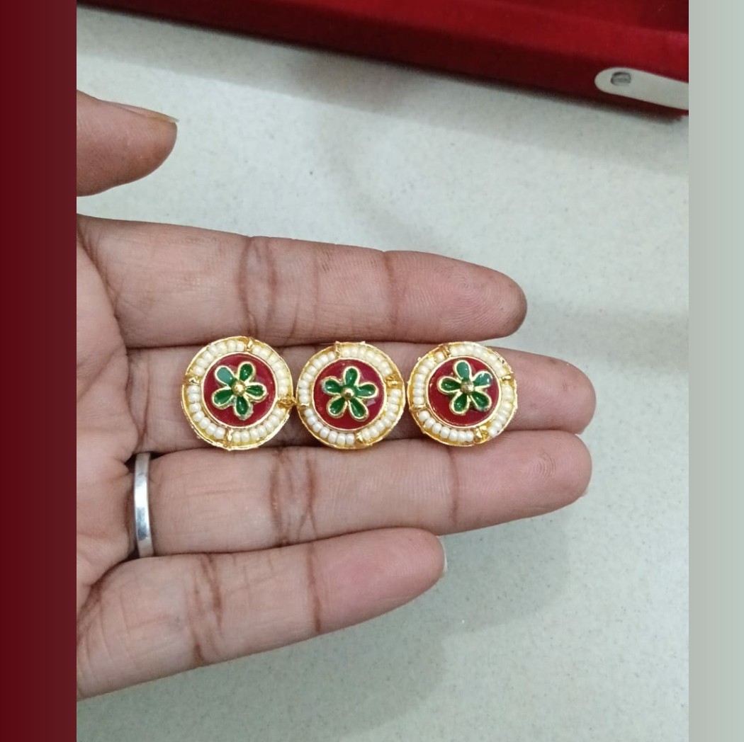 B45-Red Green Meena (Pack Of 3)