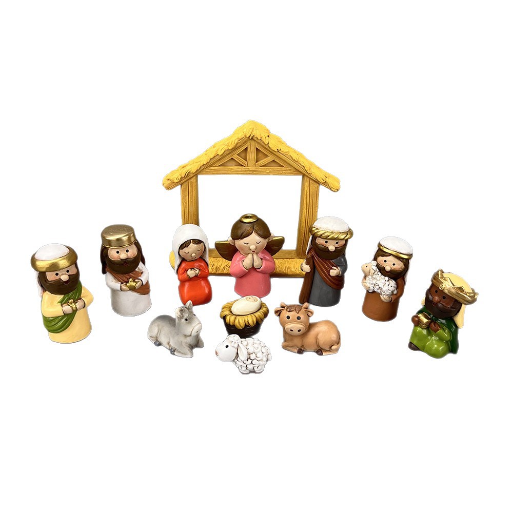 Christmas Nativity Figure Set, Cartoon Style