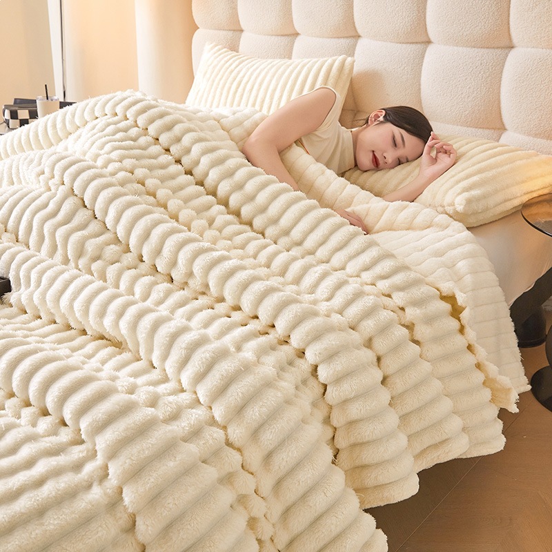 Fleece-Wolldecke, 800–1000 g, vier Jahreszeiten