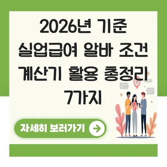 실업급여 알바 조건 계산기 활용