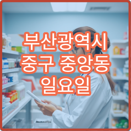 부산광역시 중구 중앙동 일요일 당직 약국 한눈 정리
