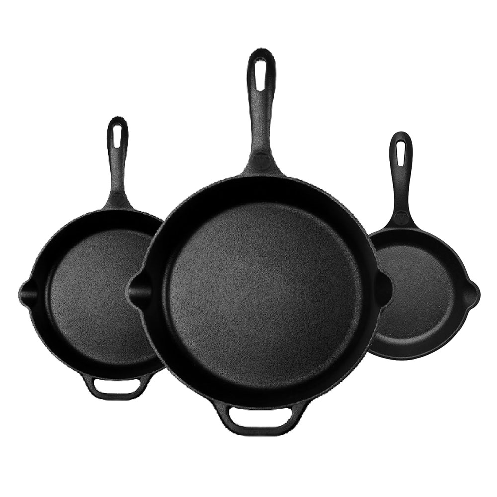 Set de sartenes de hierro fundido Victoria™, 3 piezas