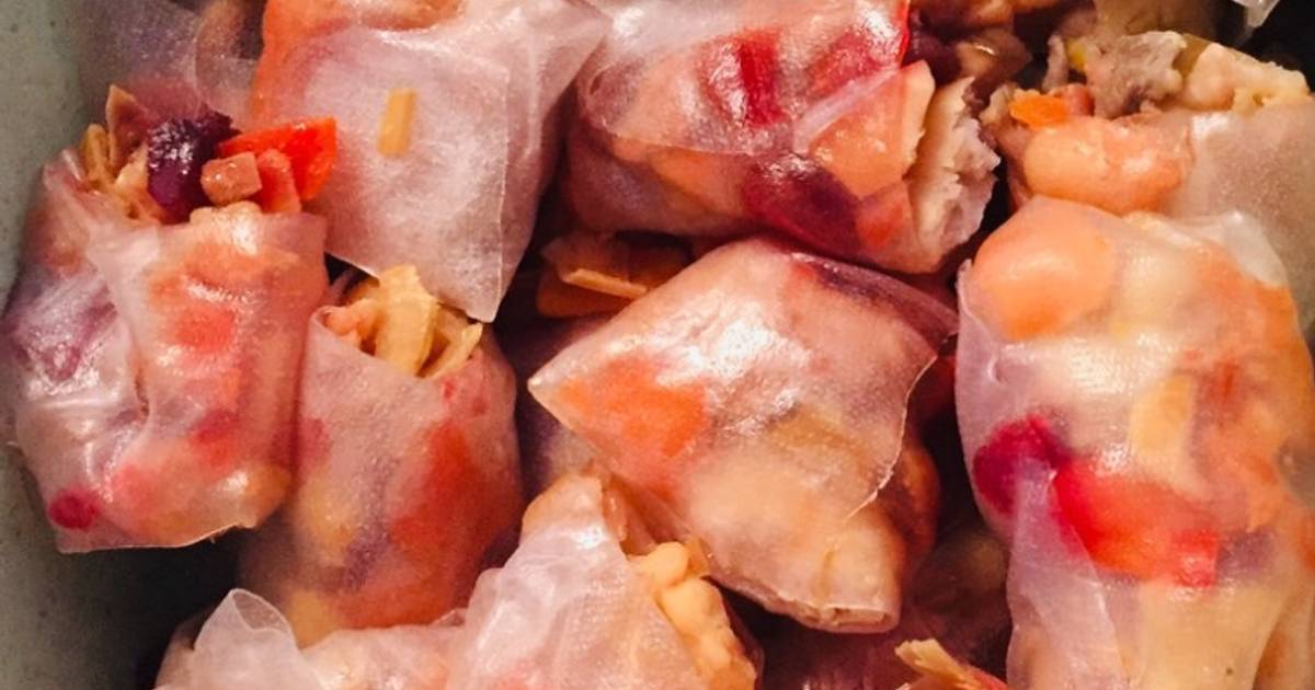 Bánh cuốn cá rau củ