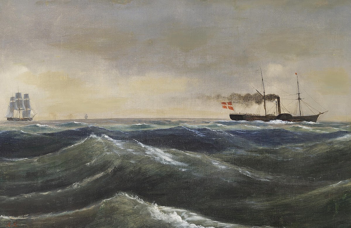 Hjuldamperen Christian D VIII 1845