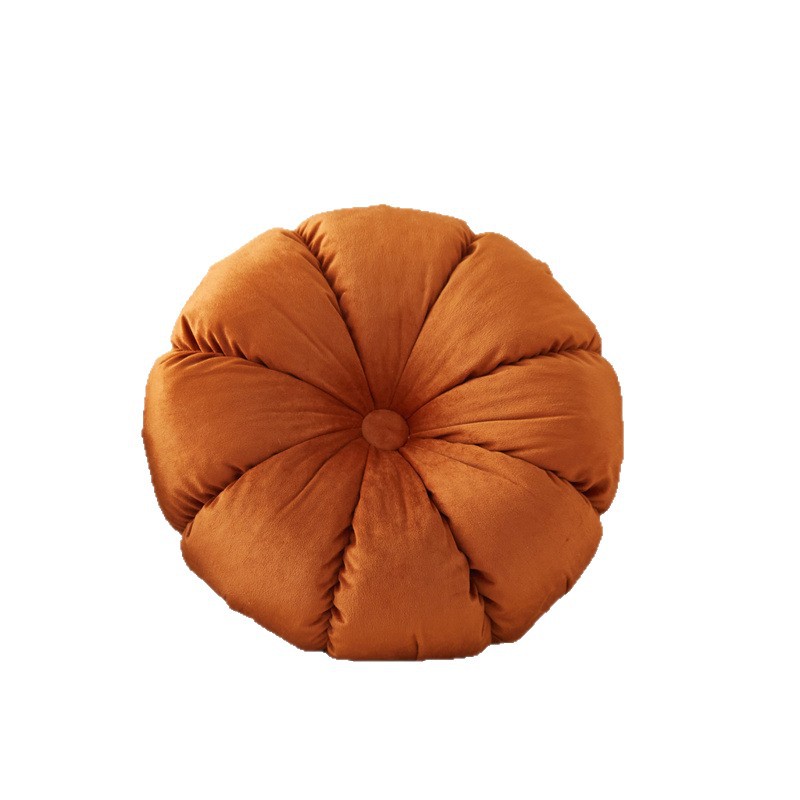 Rundes Flausch-Sitzkissen mit Faltendesign, 35×35 cm