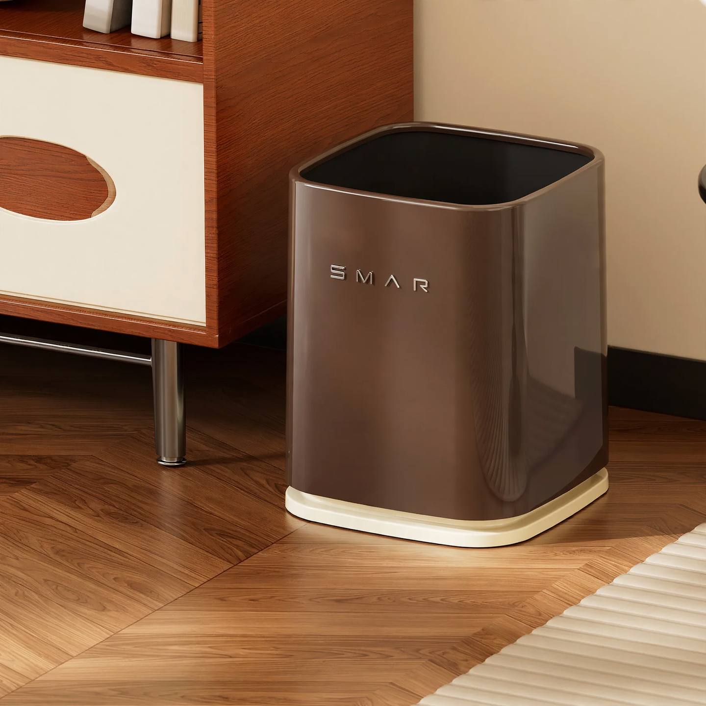 Double Trash Can with Wheels, 12 L