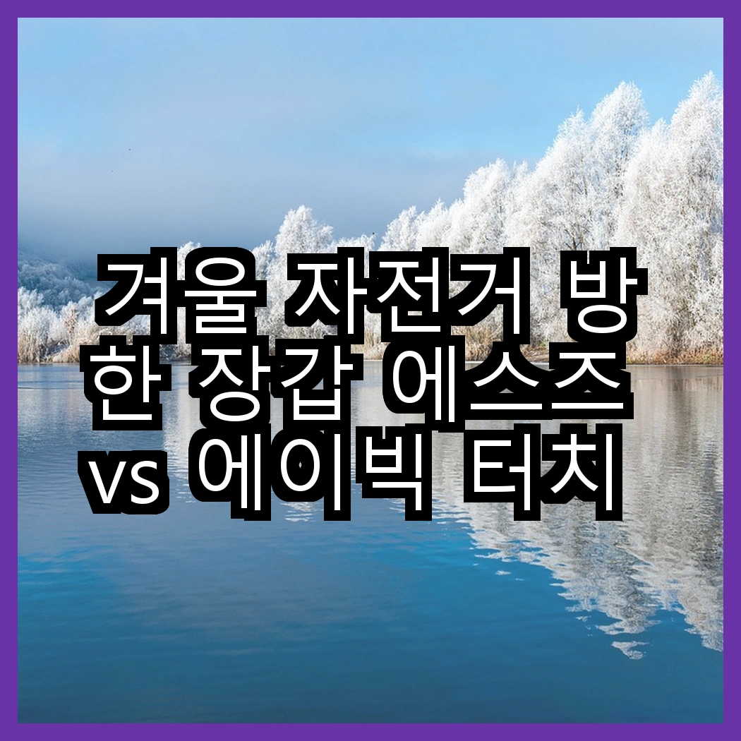 겨울 자전거 방한 장갑 에스즈 vs 에이빅 터치 장갑, 어떤 선택이 더 따뜻할까? 썸네일