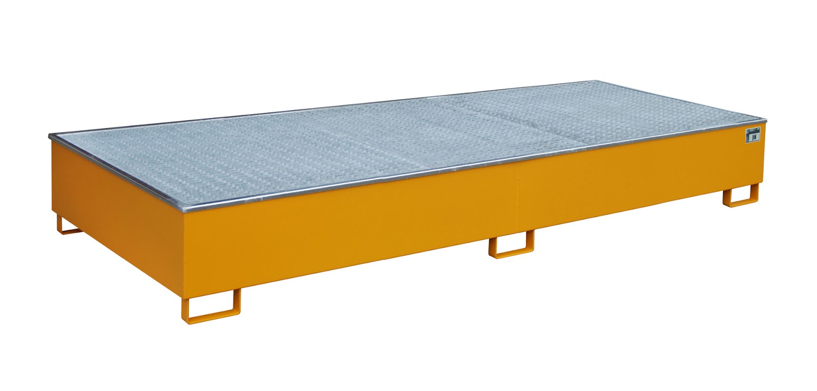 Stellingopvangbak met PE-binnenbak Stellingopvangbak RW-GR 3300-3 PE, gelakt, Geeloranje