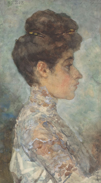 Portret van Lizzy in profiel naar rechts 1874   1918