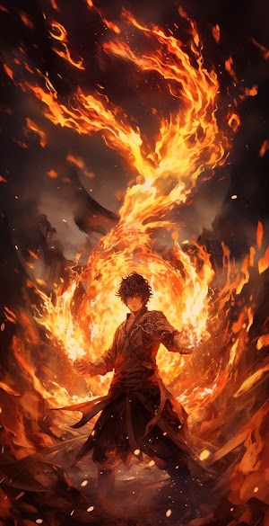 Anime Fire Boy Picture