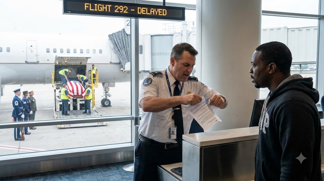 Gate Agent Called Me “Boy” And Ripped Up My Boarding Pass—While A Fallen Soldier Waited Beneath The Aircraft