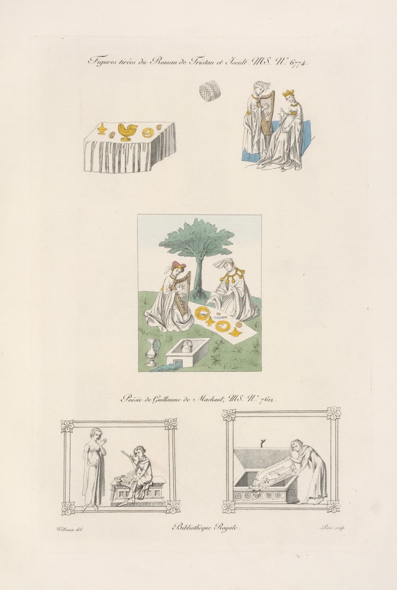 Figures tirées du roman de Tristan et Iseult MS No 6774 1839