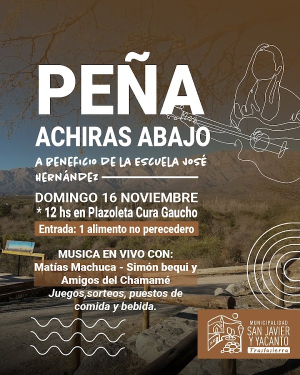 Peña Achiras Abajo a beneficio de la Escuela José Hernández
