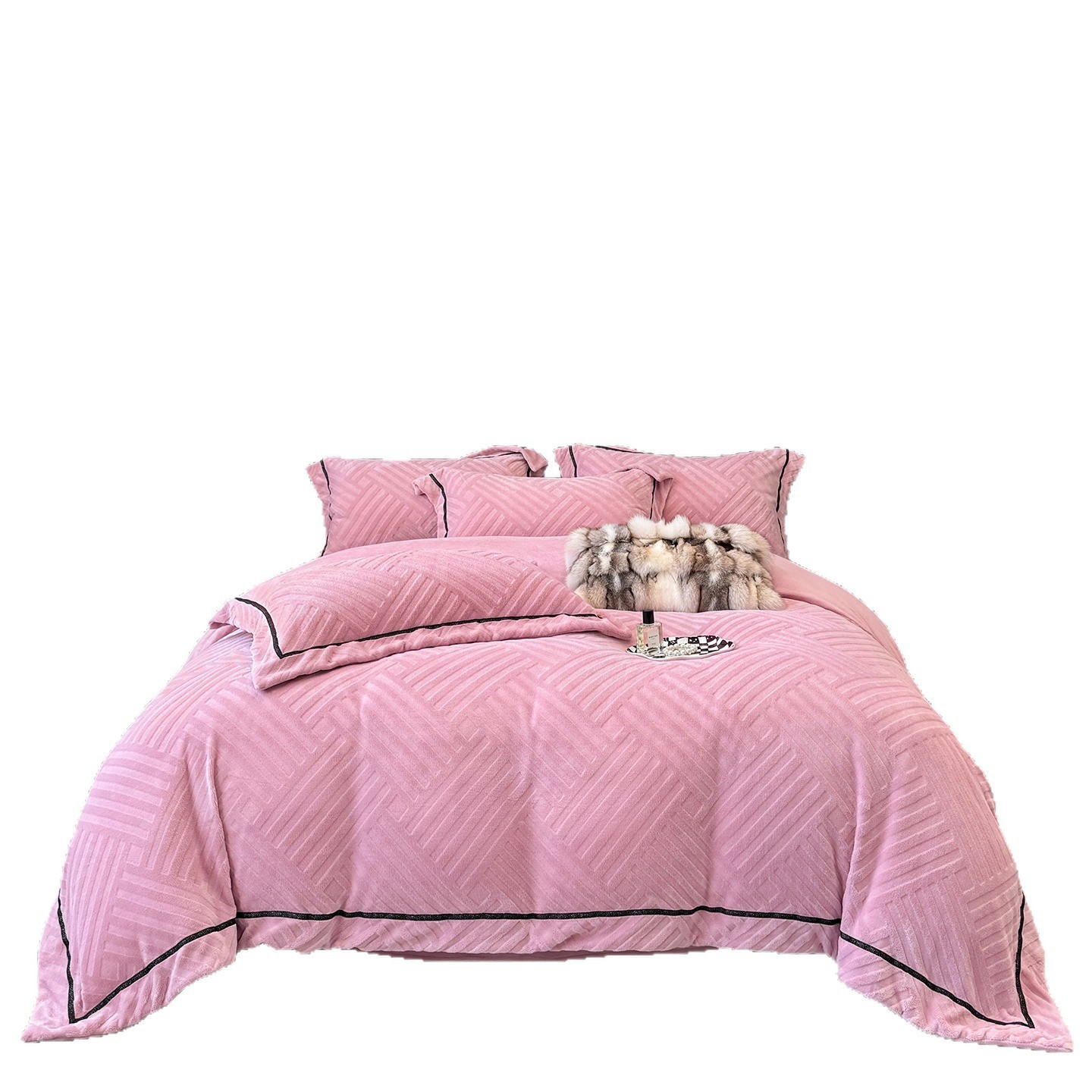 Milk Fiber Fleece Bedding Set, 4-piece, winter warm
